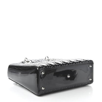 Christian Dior Patent Cannage Large Lady Dior Black 5 of 10