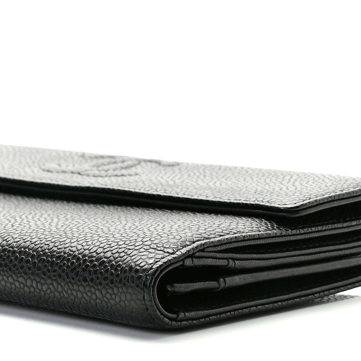 Caviar Timeless CC French Long Wallet Black