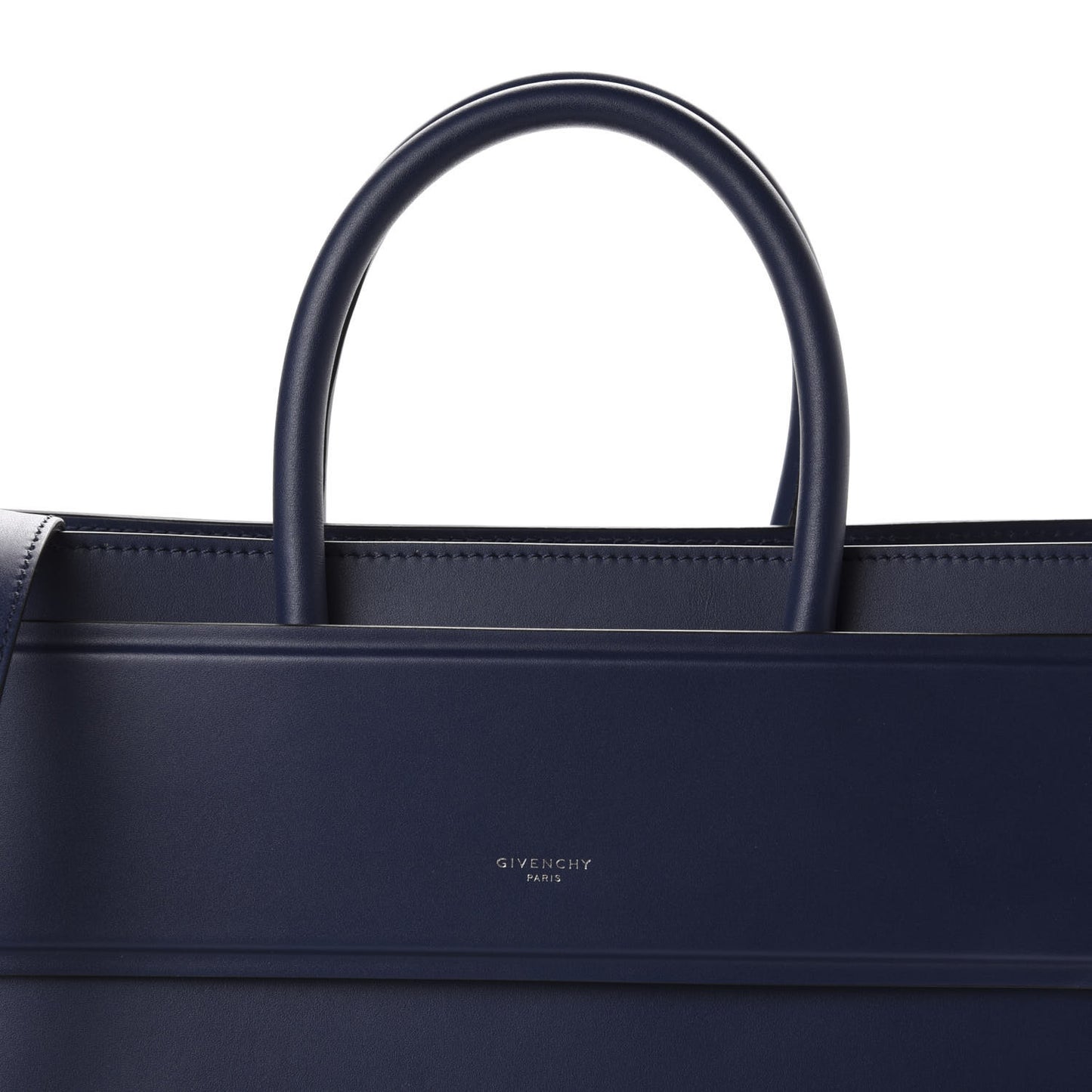 Smooth Calfskin Small Horizon Satchel Navy