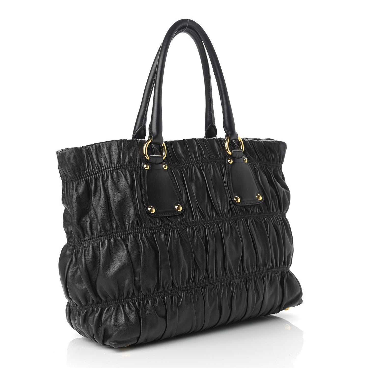 Nappa Gaufre Tote Black
