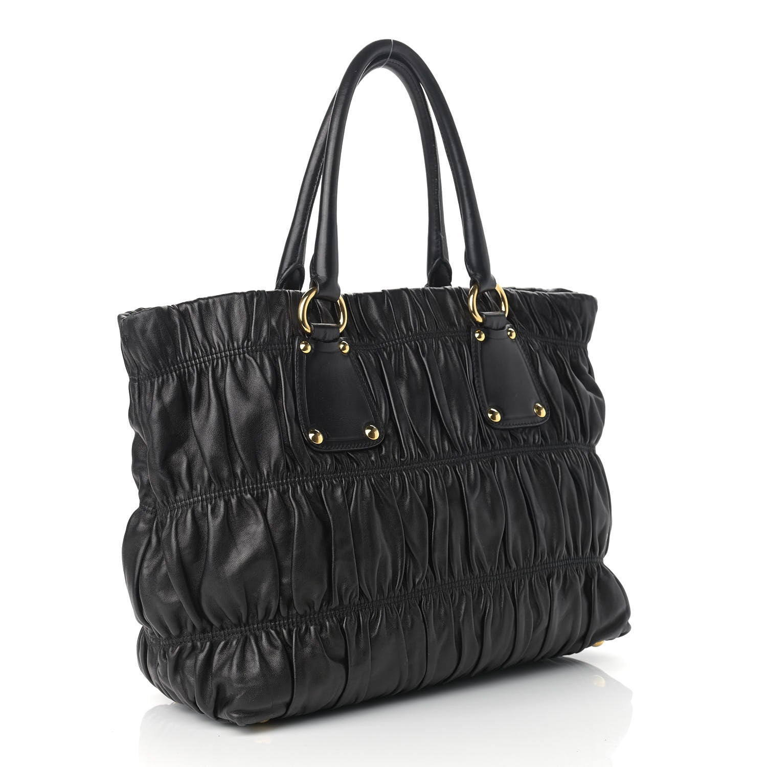 Prada Nappa Gaufre Tote Black 3 of 13