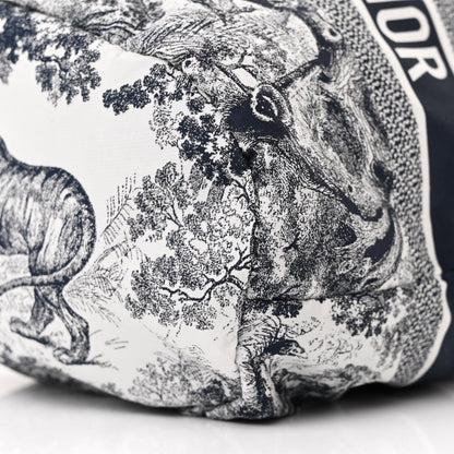 Christian Dior Technical Fabric Embroidered Toile De Jouy Sauvage DiorTravel Pouch Blue 10 of 11