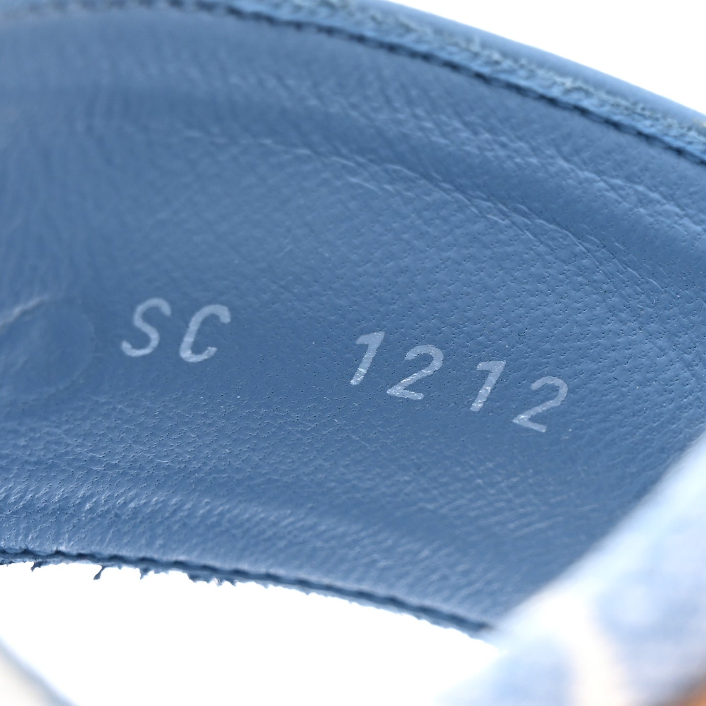 Monogram Denim Silhouette Sandals 38 Blue