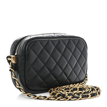 Chanel Lambskin Quilted Camera Bag Black 3 of 11