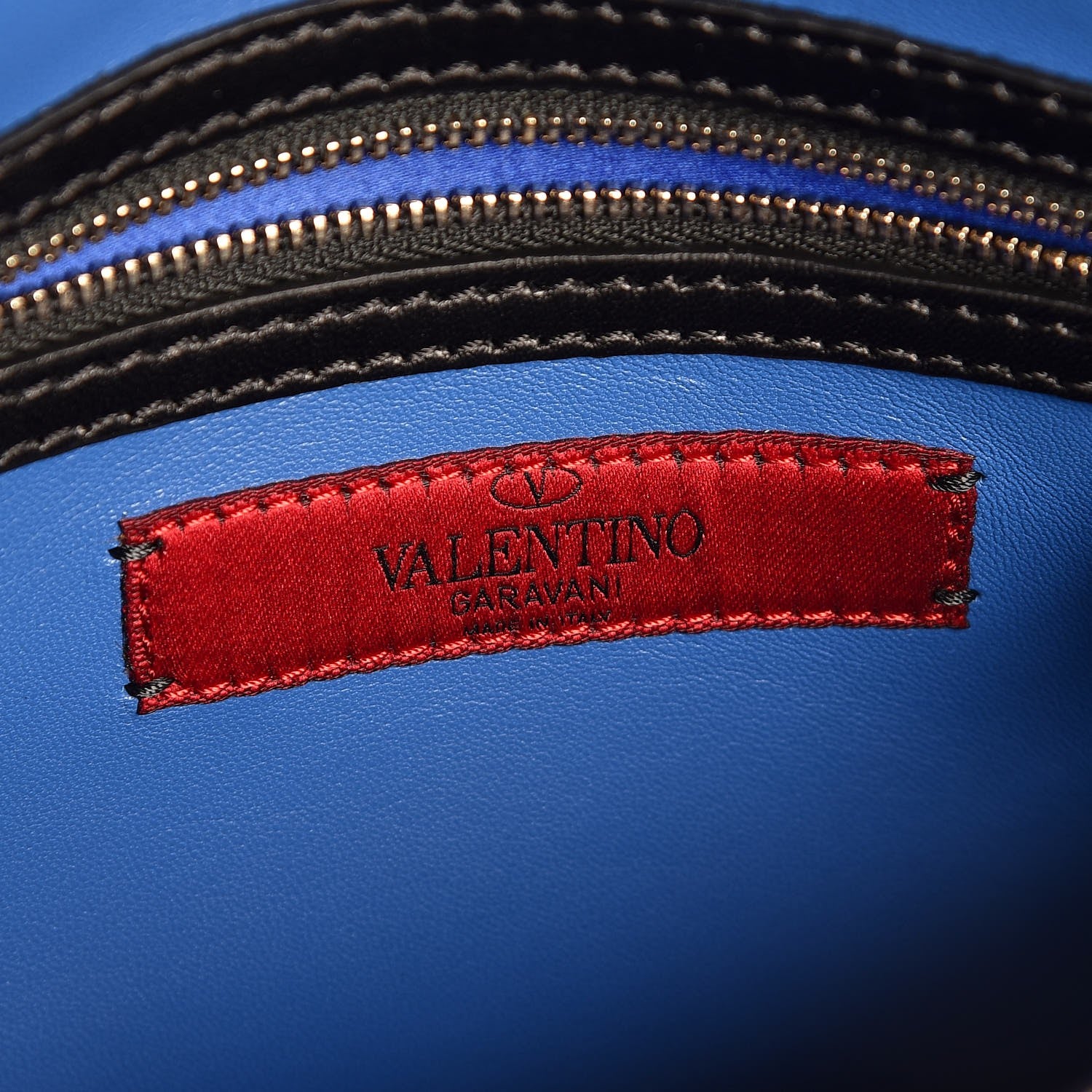 Valentino Garavani Nappa Rockstud Wristlet Clutch Light Sapphire Black 6 of 8
