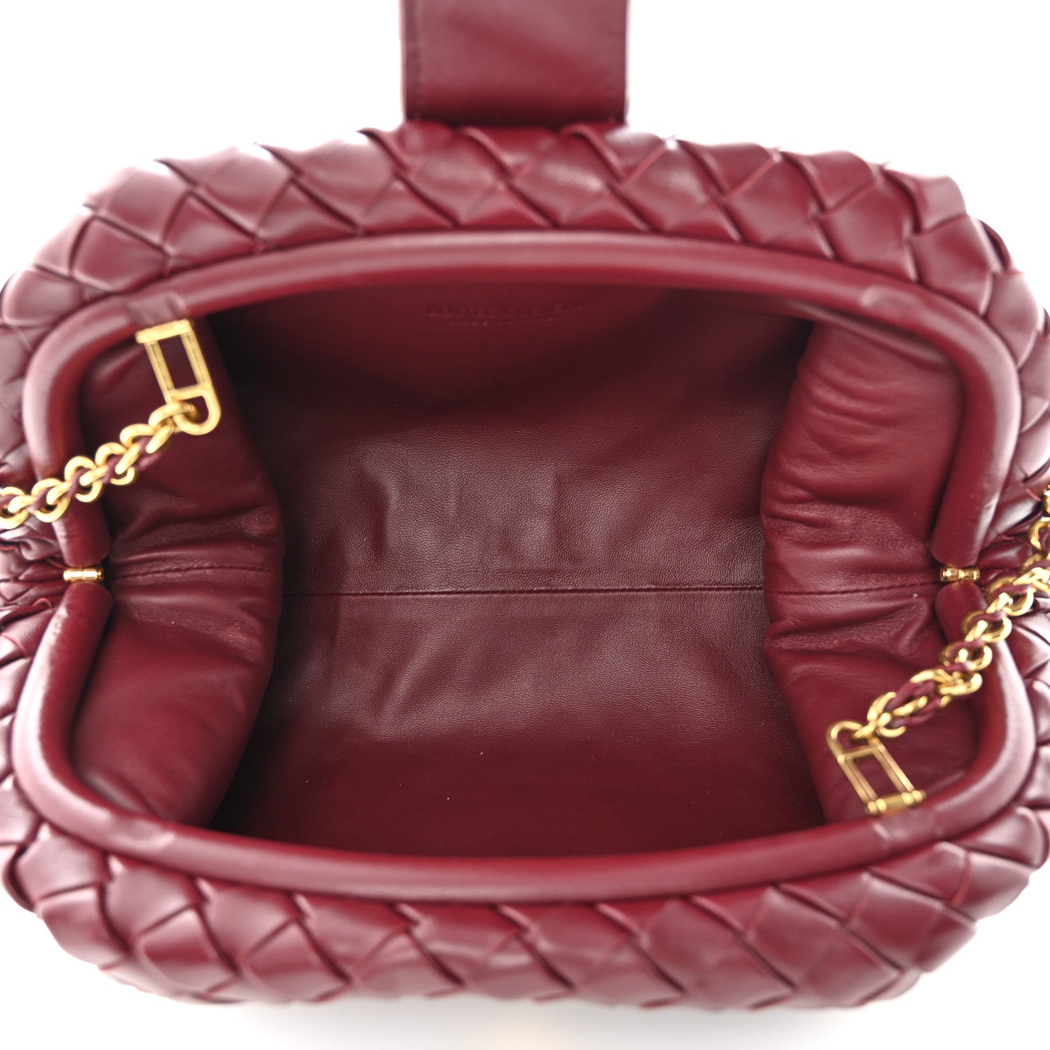 Bottega Veneta Nappa Intrecciato Teen The Lauren 1980 Clutch With Chain Barolo 5 of 11