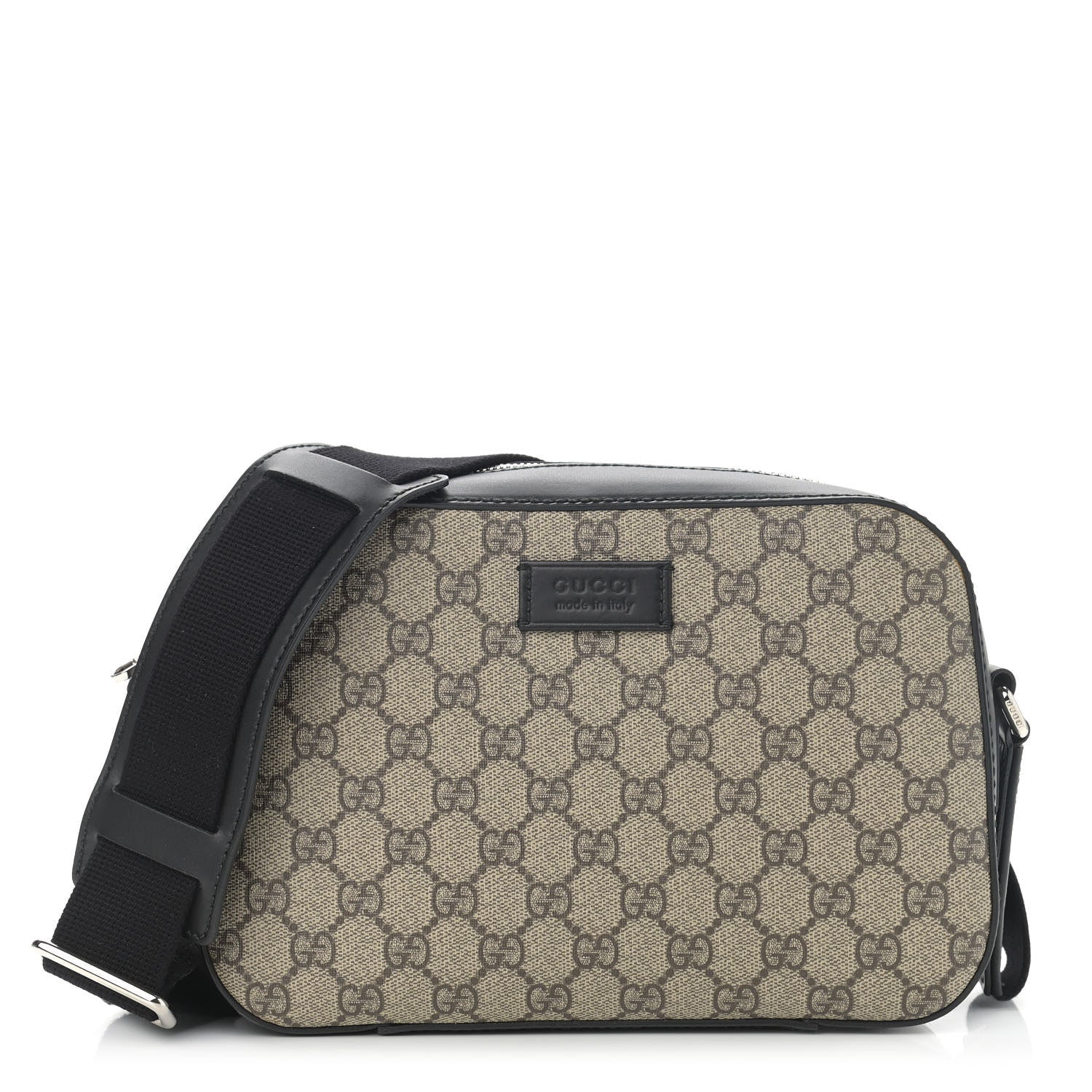 Gucci GG Supreme Monogram Camera Bag Beige Black 1 of 11
