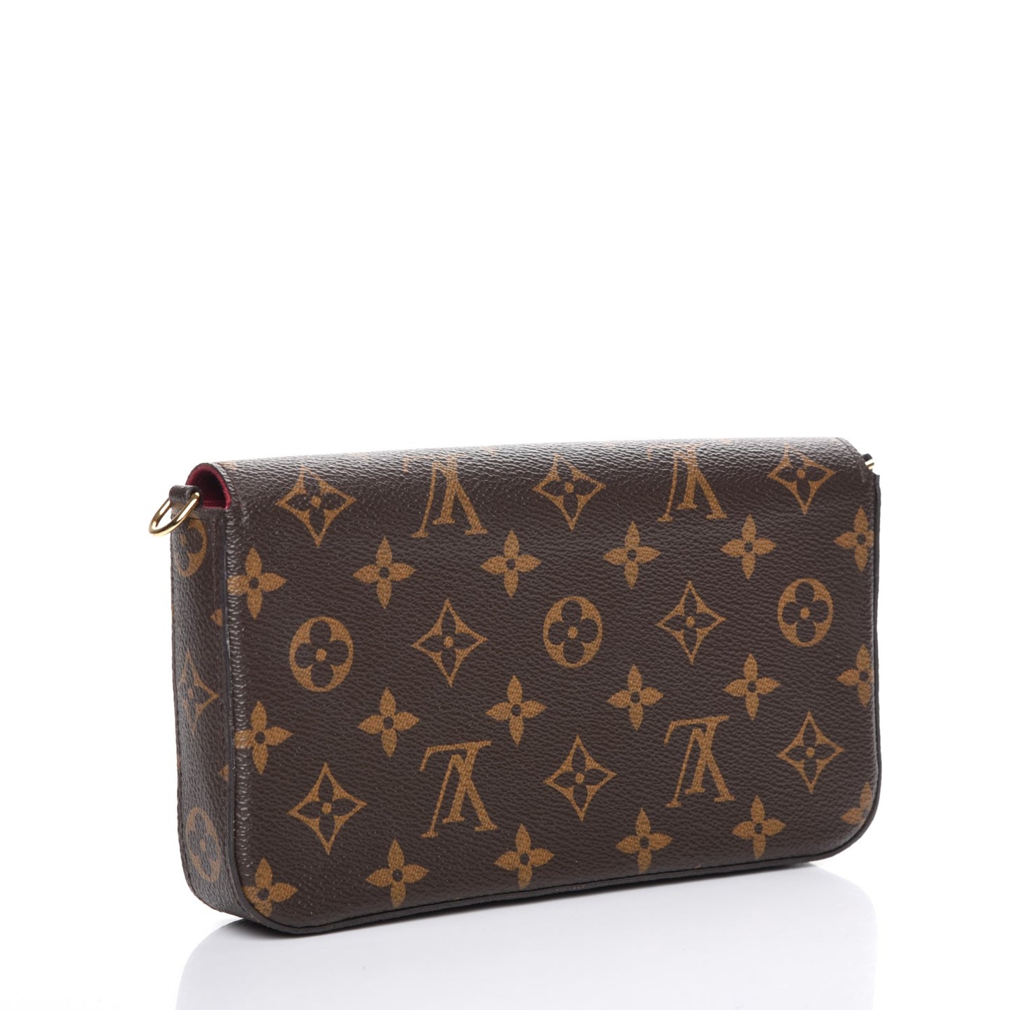 Monogram Pochette Felicie Chain Wallet Fuchsia