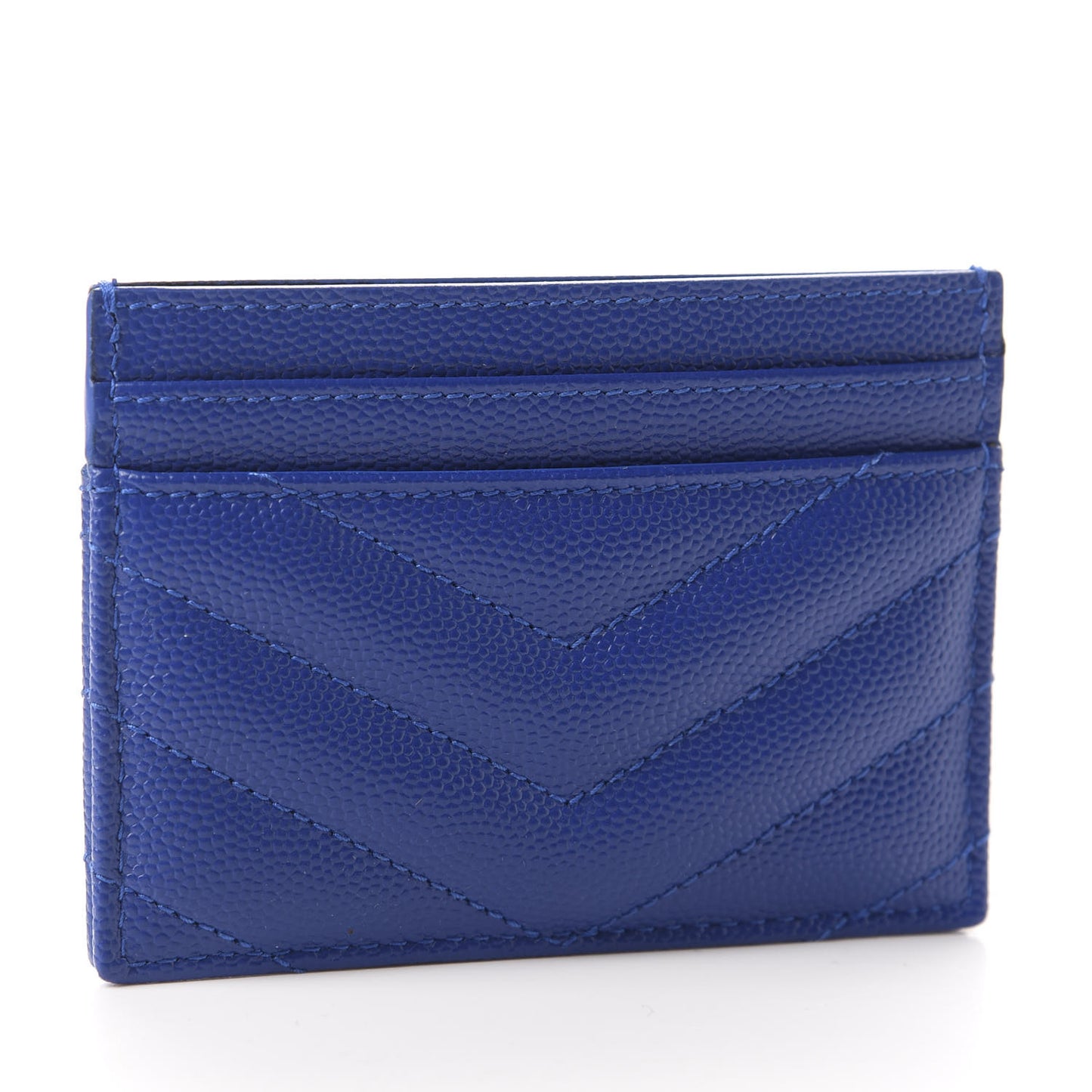 Grain De Poudre Matelasse Credit Card Case Blue Majorelle