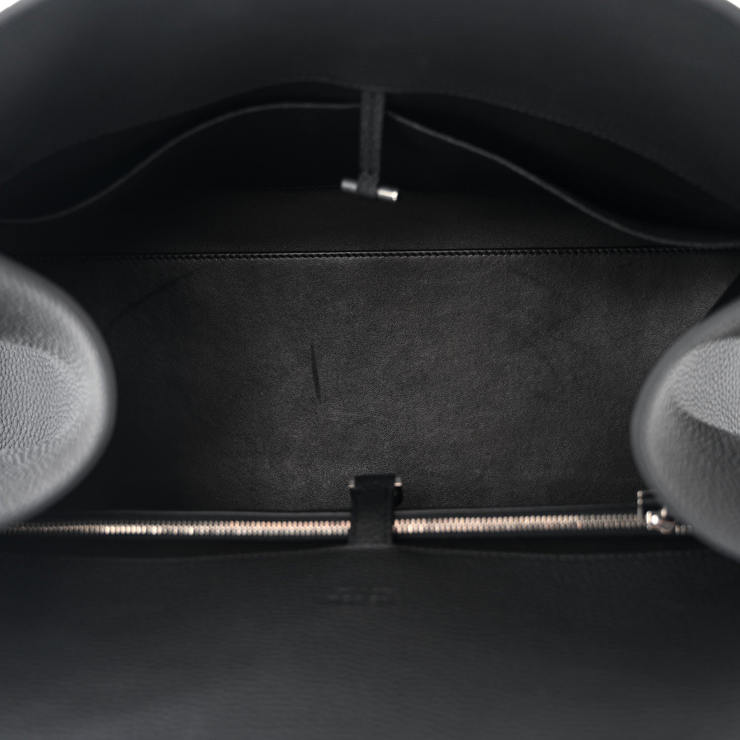 The Row Grained Calfskin EW Margaux Black 5 of 9