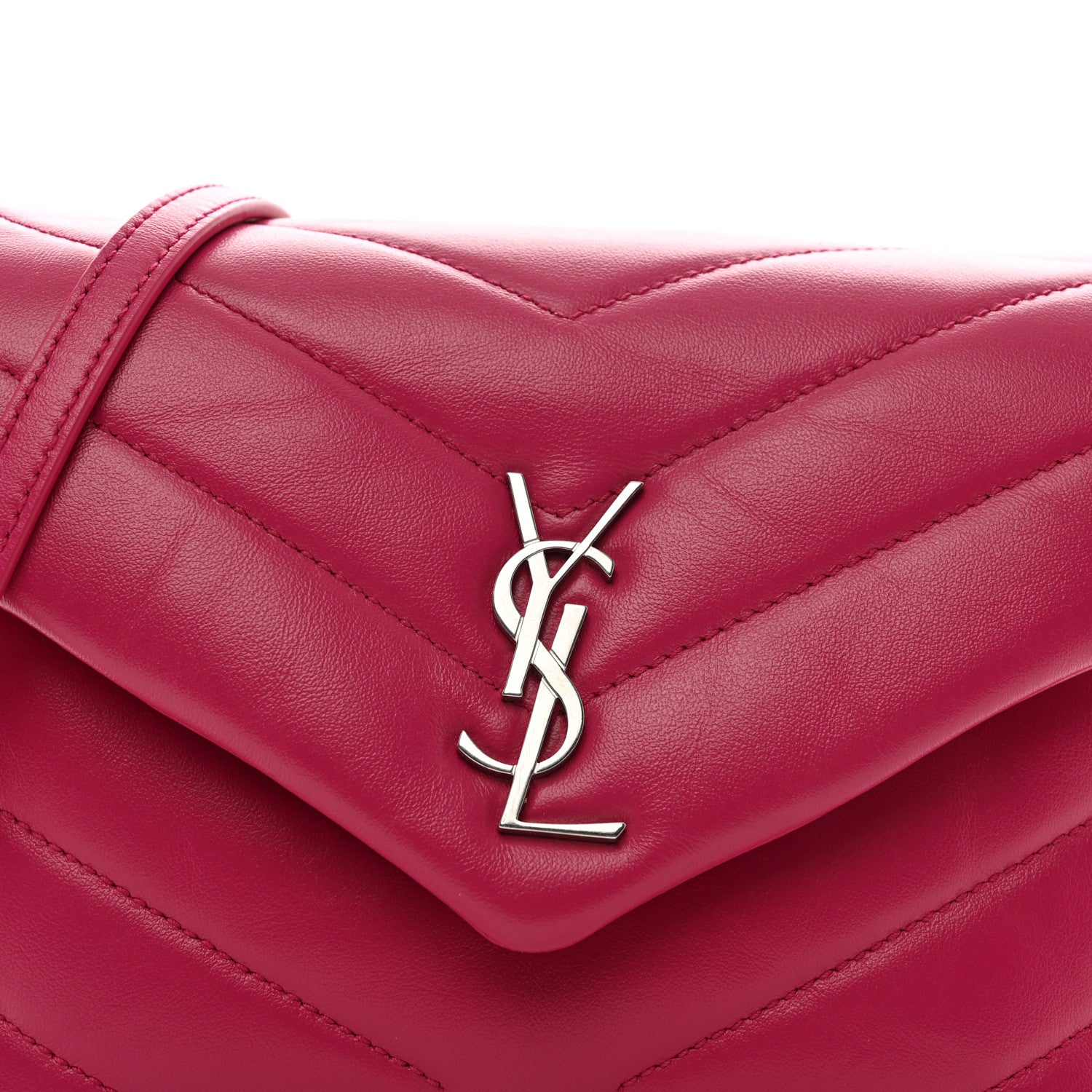 Saint Laurent Calfskin Y Quilted Monogram Toy Loulou Crossbody Bag Freesia 5 of 11