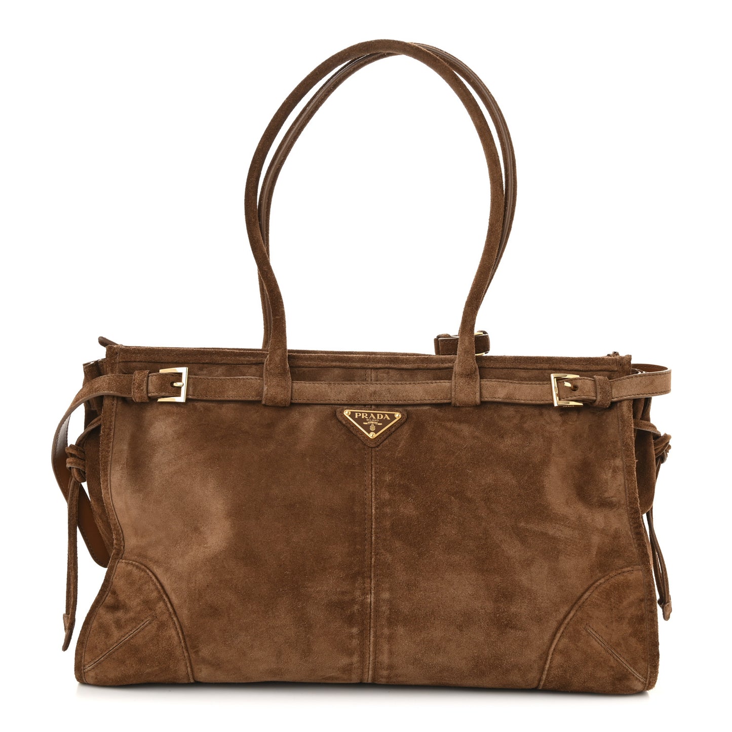 Suede Large Bonnie Shoulder Bag Cocoa Brown