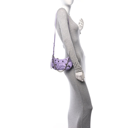 Balenciaga Agneau Arena Le Cagole Mini Purse With Chain Lilac 2 of 10