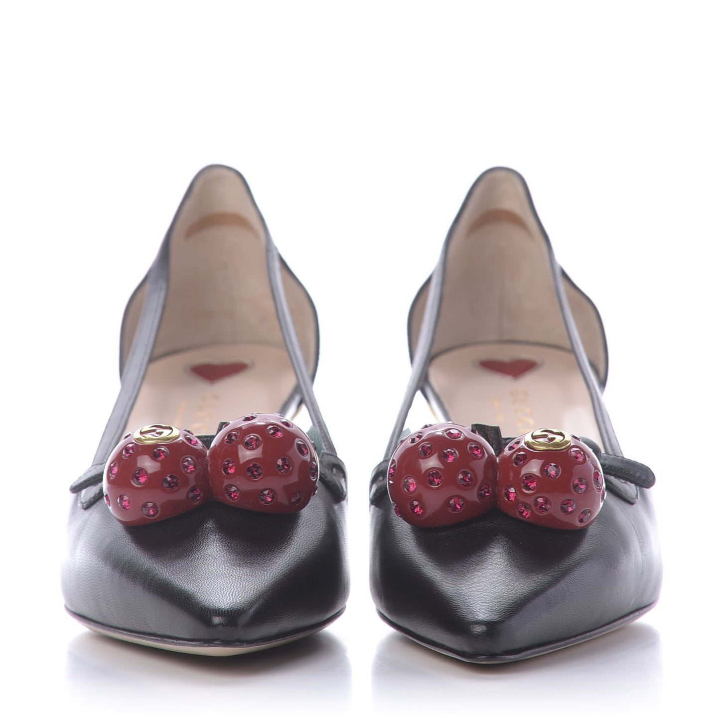 Nappa Unia Cherry Pumps 38 Black