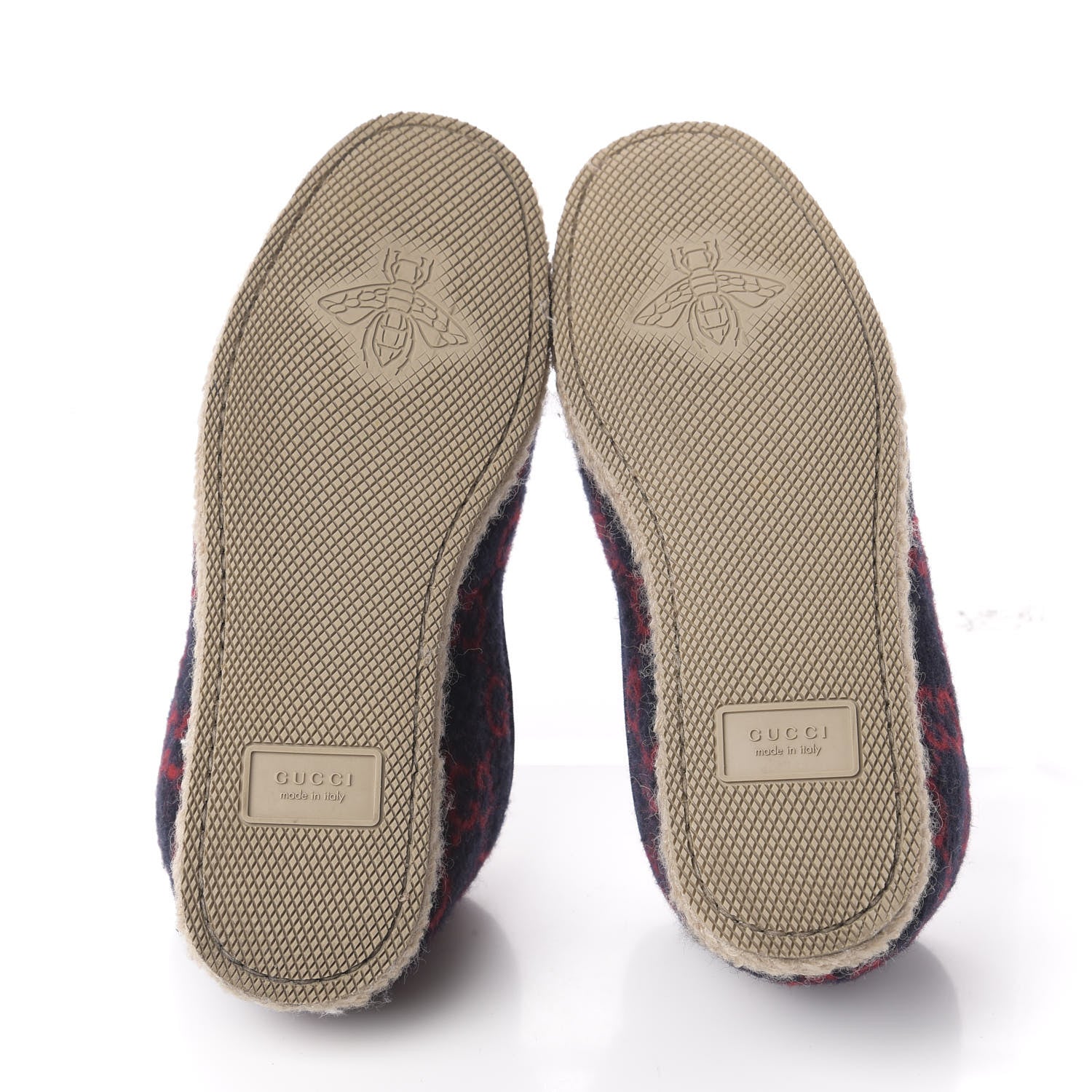 Gucci Covered Wool GG Monogram Womens Fria Horsebit Loafers 38 Blue Red Butterscotch 6 of 9