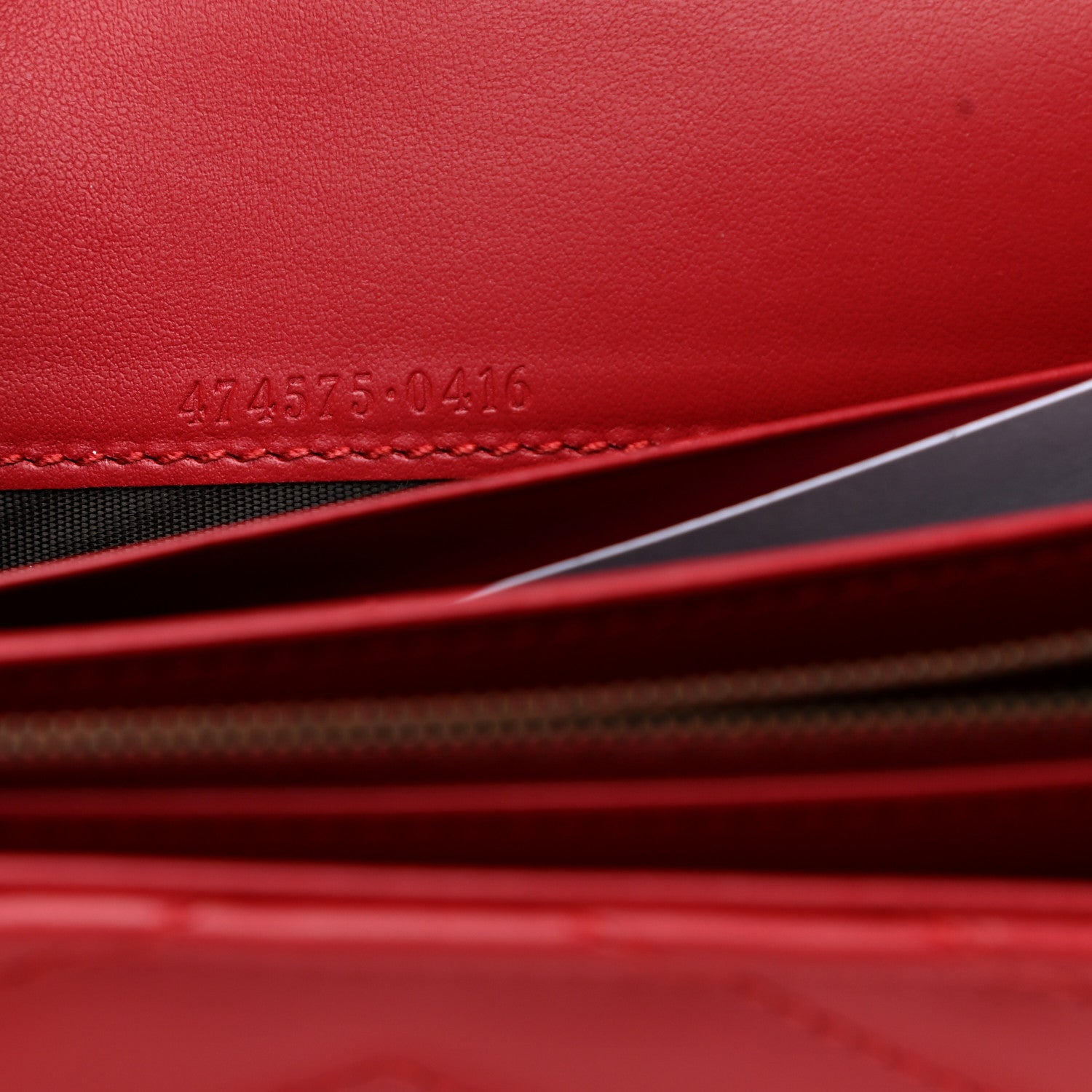 Gucci Calfskin Matelasse GG Marmont Chain Wallet Hibiscus Red 7 of 11