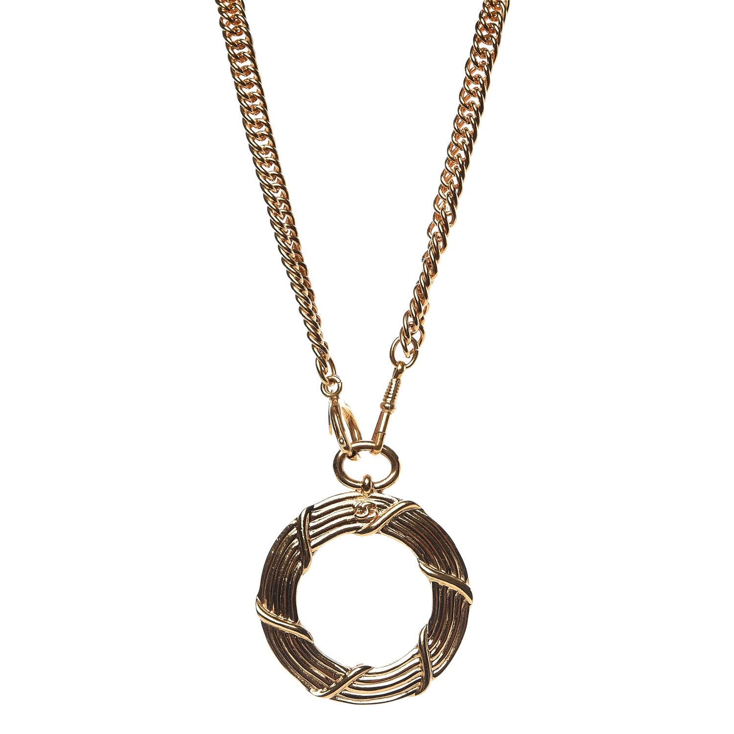 Loupe Magnifying Glass Necklace Gold