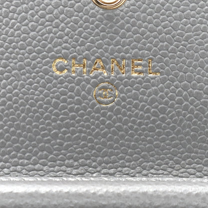 Chanel Caviar Quilted Miss Coco Clutch With Chain Grey 6 of 10