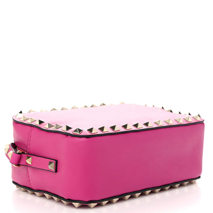 Valentino Garavani Calfskin Rockstud Camera Crossbody Bag Deep Fuxia 4 of 10