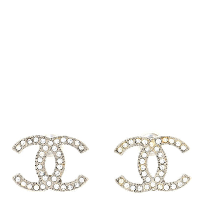 Chanel Crystal CC Earrings Gold 1 of 4