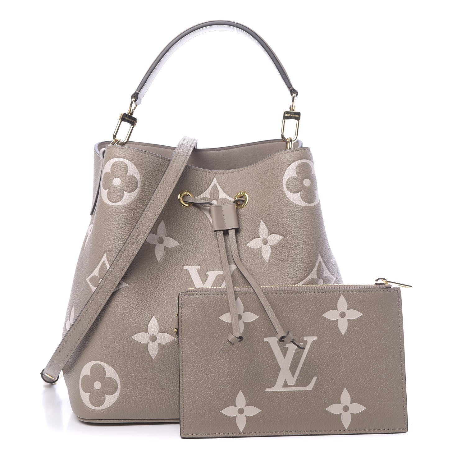 Louis Vuitton Empreinte Monogram Giant Neonoe MM Tourterelle Creme 1 of 11