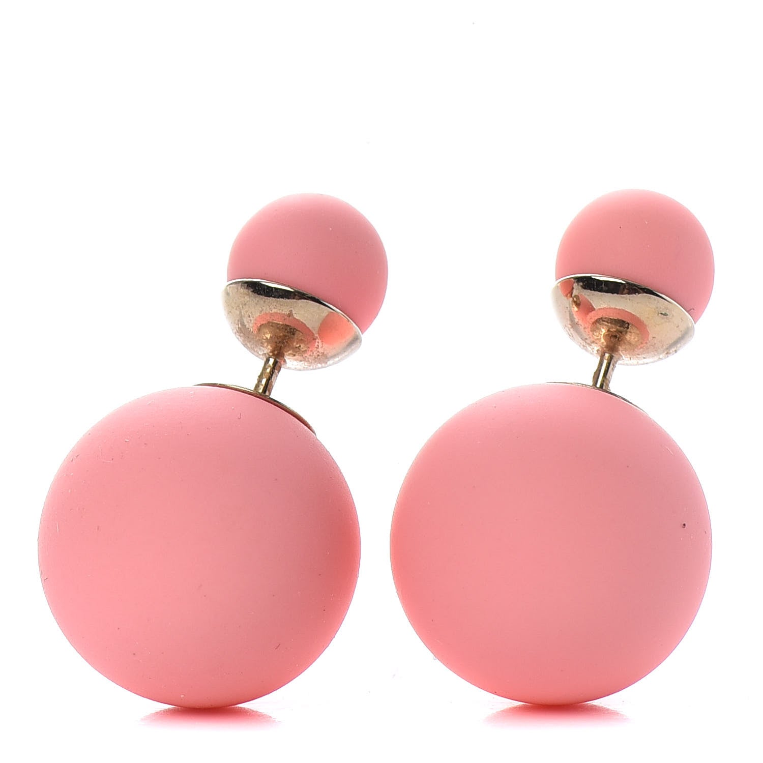 Christian Dior Mise En Dior Tribal Earrings Matte Pink 1 of 3