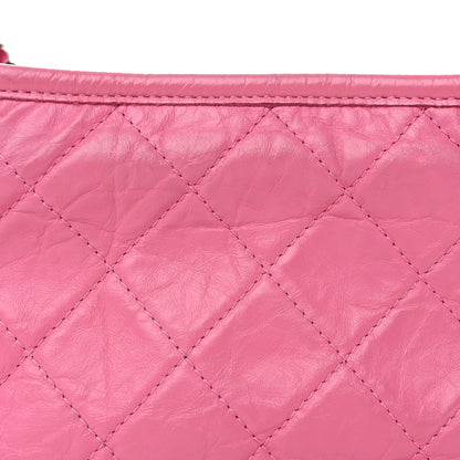 Chanel Aged Calfskin Quilted Small Gabrielle Hobo Rose 12 of 15