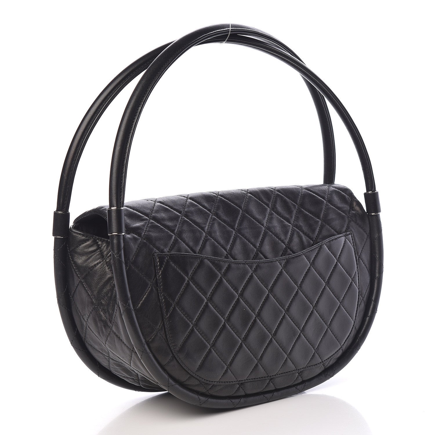 Chanel Lambskin Quilted Medium Hula Hoop Flap Black 3 of 10