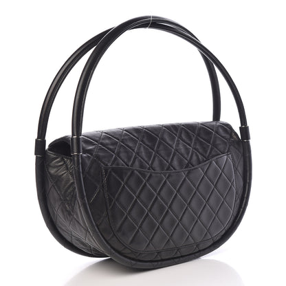 Chanel Lambskin Quilted Medium Hula Hoop Flap Black 3 of 10