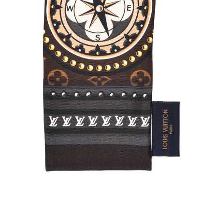 Louis Vuitton Silk Monogram LV World Bandeau Brown 4 of 4