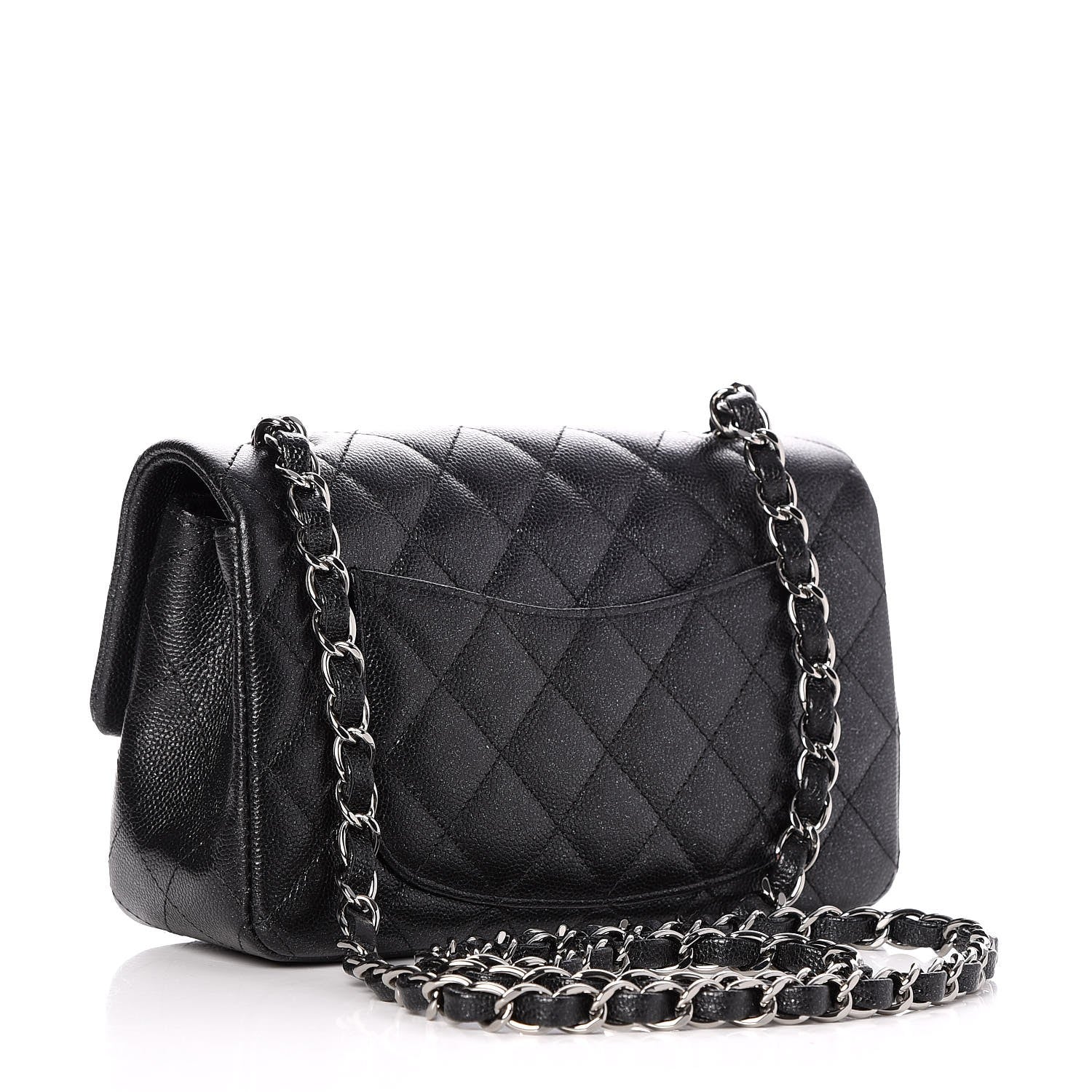 Chanel Iridescent Caviar Quilted Mini Rectangular Flap Black 3 of 7