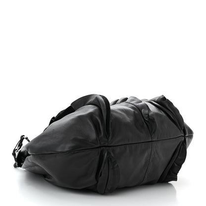 Prada Nappa Ruffle Hobo Black 4 of 9