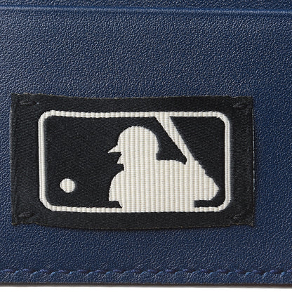 Gucci X MLB Guccissima Signature NY Yankees Embroidered Bi-Fold Wallet Royale Ivory 7 of 9
