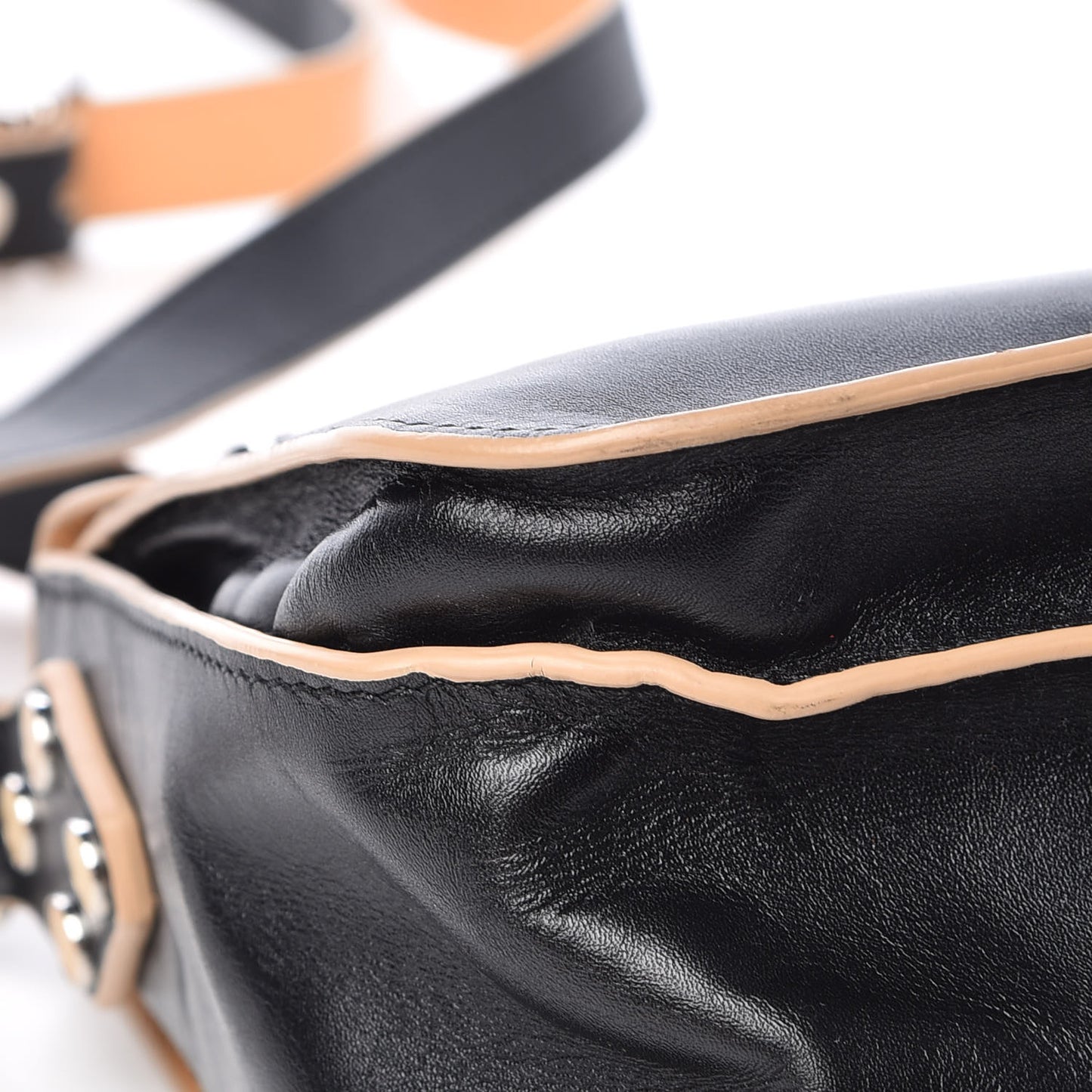 Calfskin Mini PS1 Pouch Messenger Black