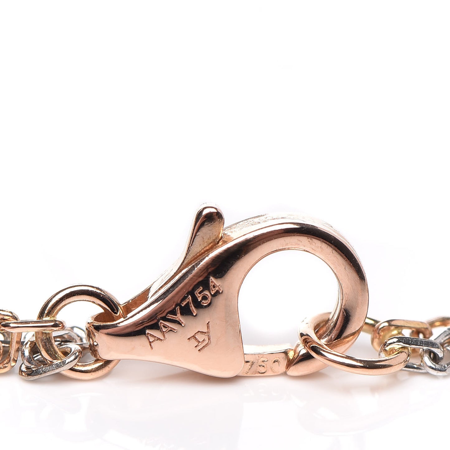 18K White Pink Gold Diamond Three Ring LOVE Pendant Necklace