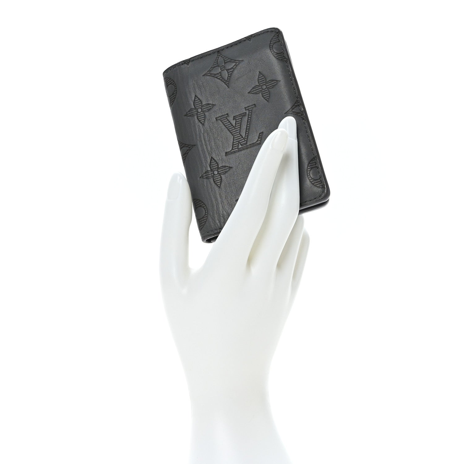 Louis Vuitton Calfskin Monogram Shadow Pocket Organizer Anthracite Gray 2 of 7