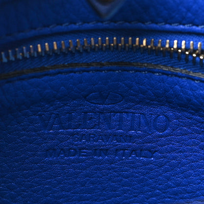 Valentino Garavani Pebbled Calfskin Mini Rockstud Flip-Lock Messenger Bag Blu Delft 6 of 9