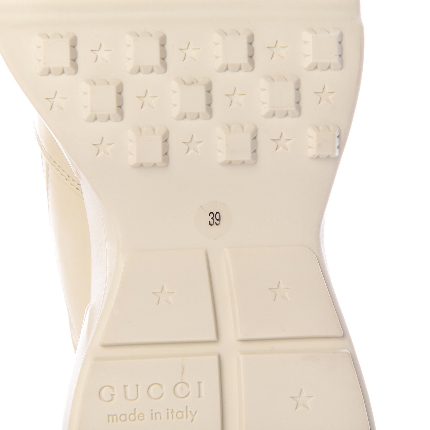 Gucci Calfskin GG Apple Womens Rhyton Sneakers 39 Ivory 6 of 9