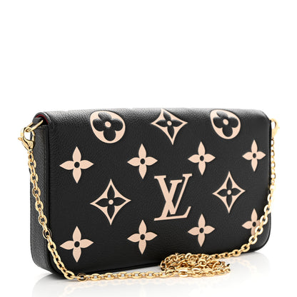 Louis Vuitton Empreinte Monogram Giant Felicie Pochette Black Beige 4 of 14