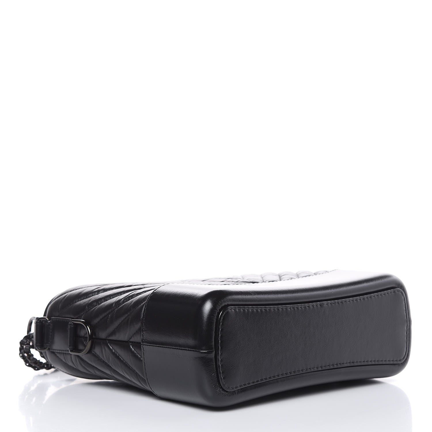 Chanel Aged Calfskin Chevron Quilted Medium Gabrielle Hobo Black 5 of 12