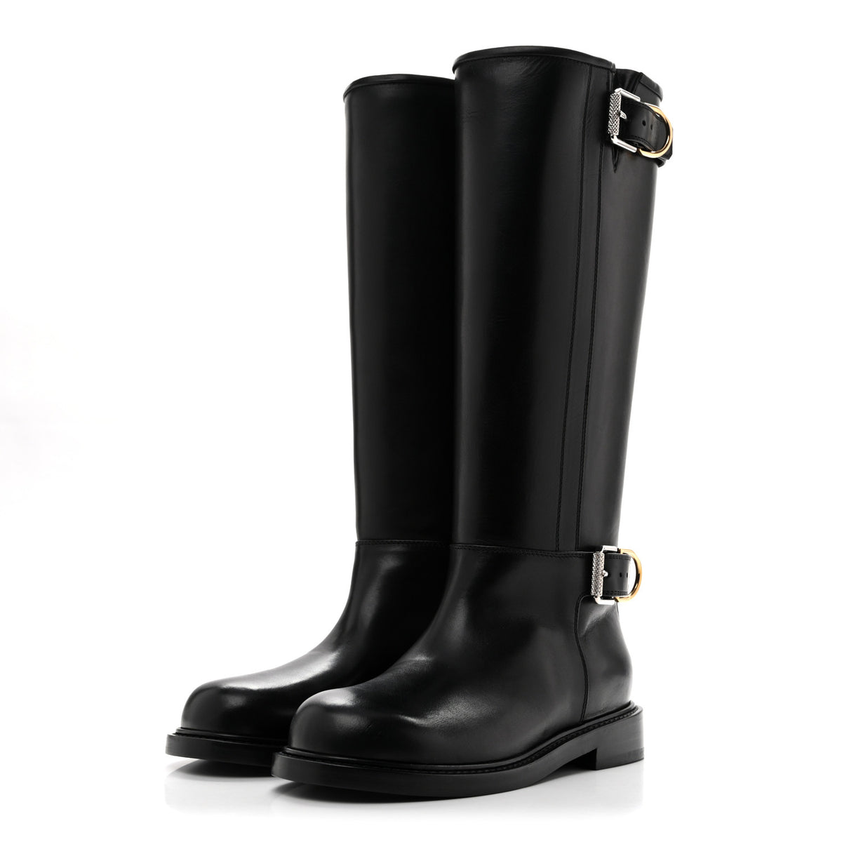 Givenchy Calfskin Voyou Buckle Boots  38 Black 3 of 9