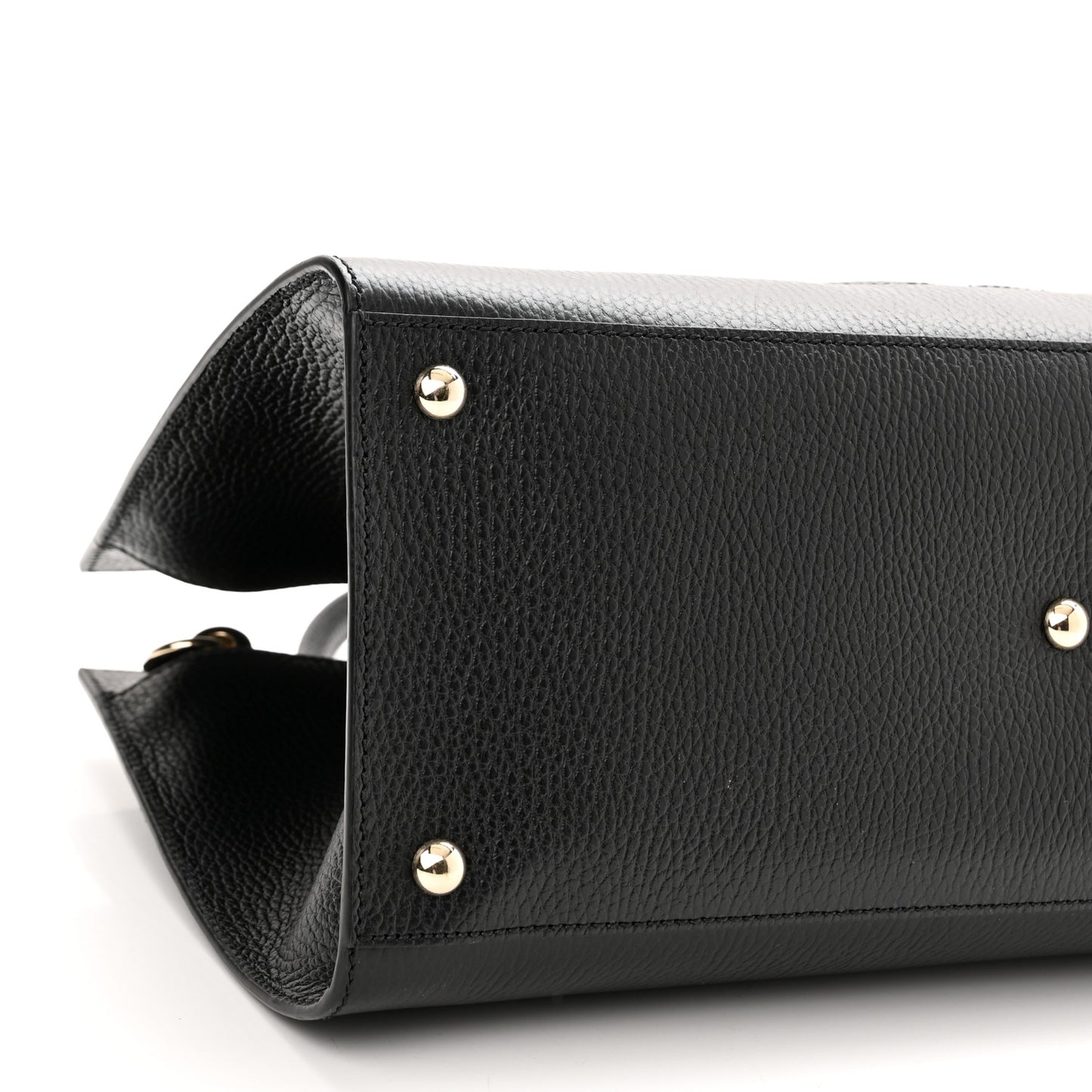 Dollar Calfskin Large Soho Top Handle Satchel Black