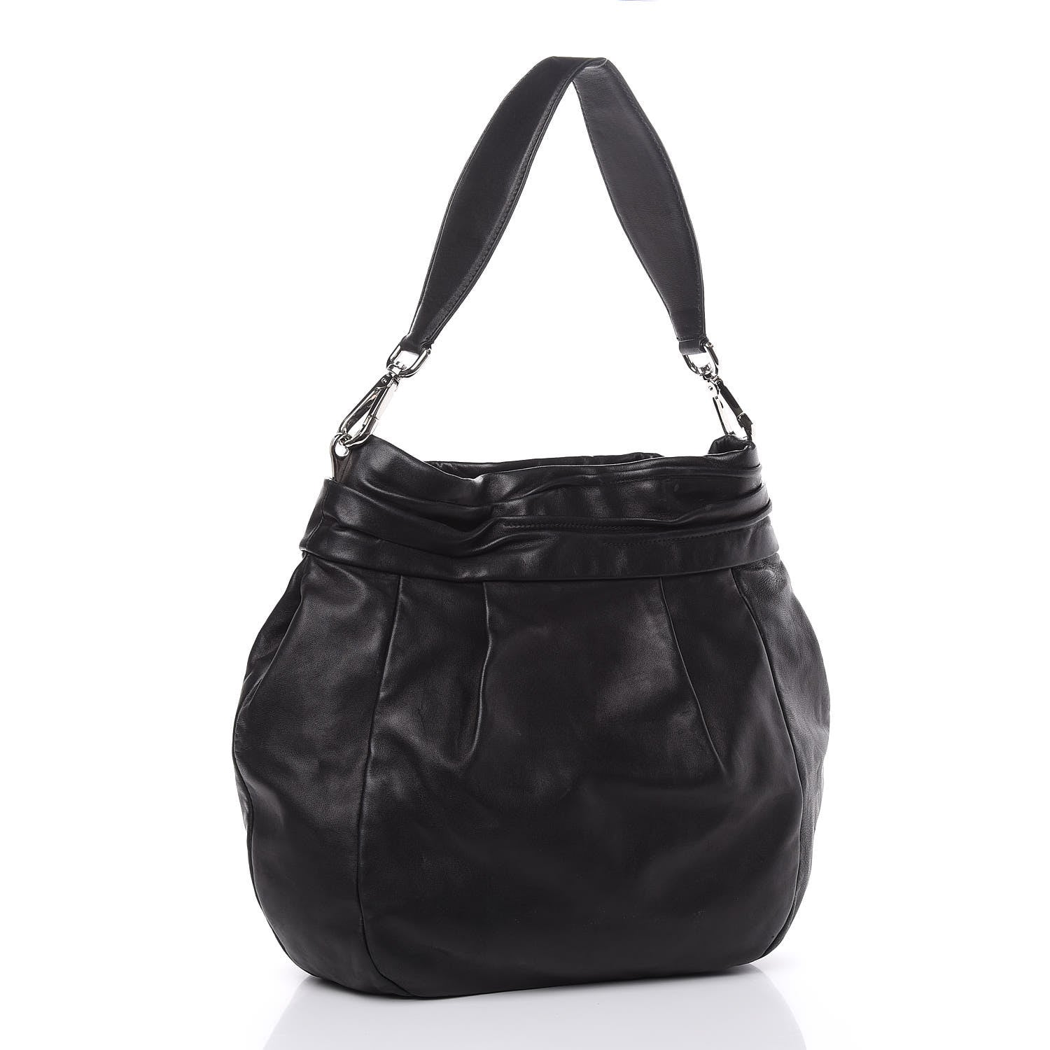 Prada Nappa Frills Shoulder Bag Black 3 of 16