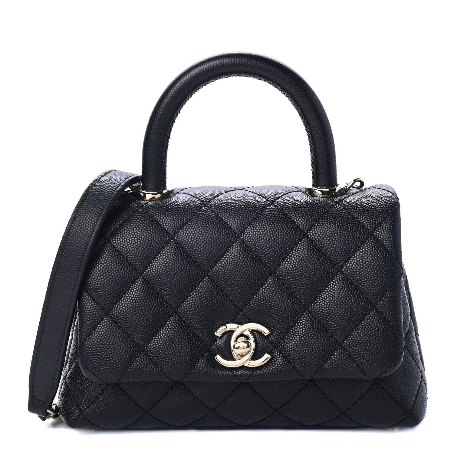 Chanel Caviar Quilted Extra Mini Coco Handle Flap Black 1 of 4