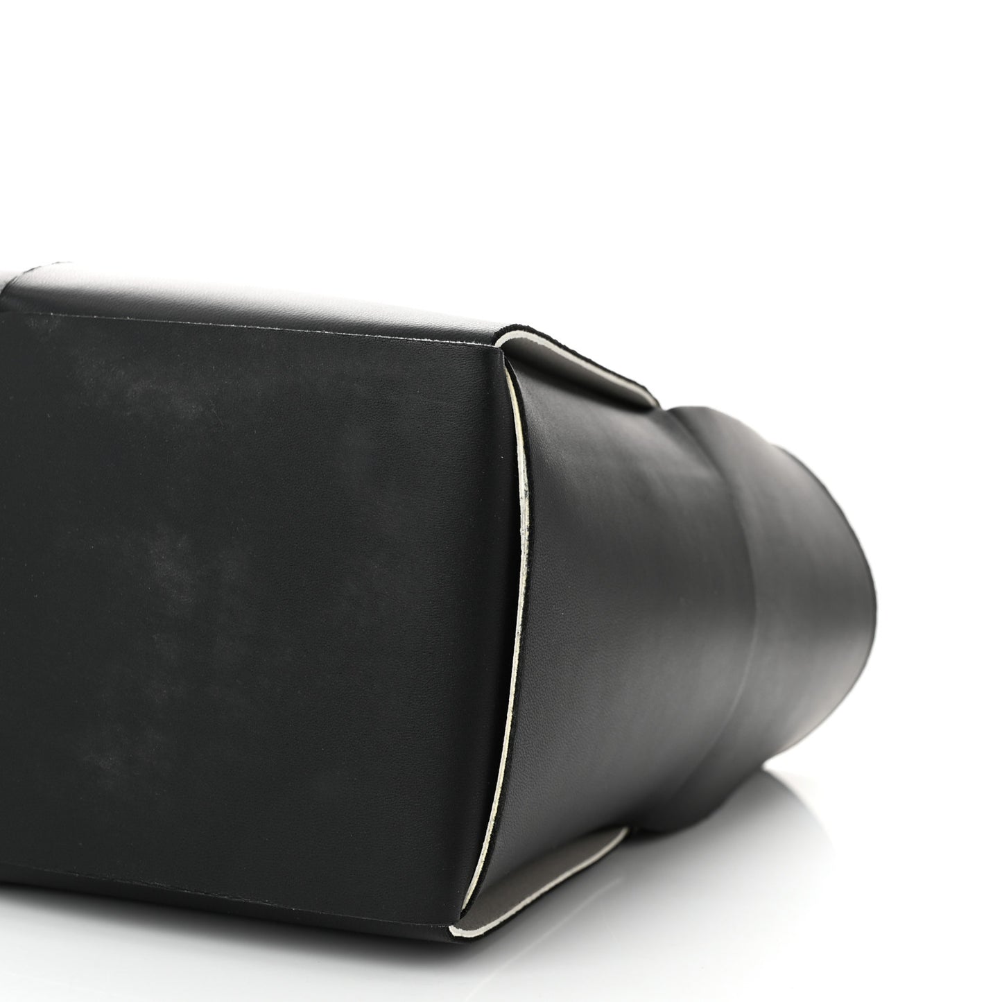 Nappa Maxi Intrecciato Medium Arco Tote Black White