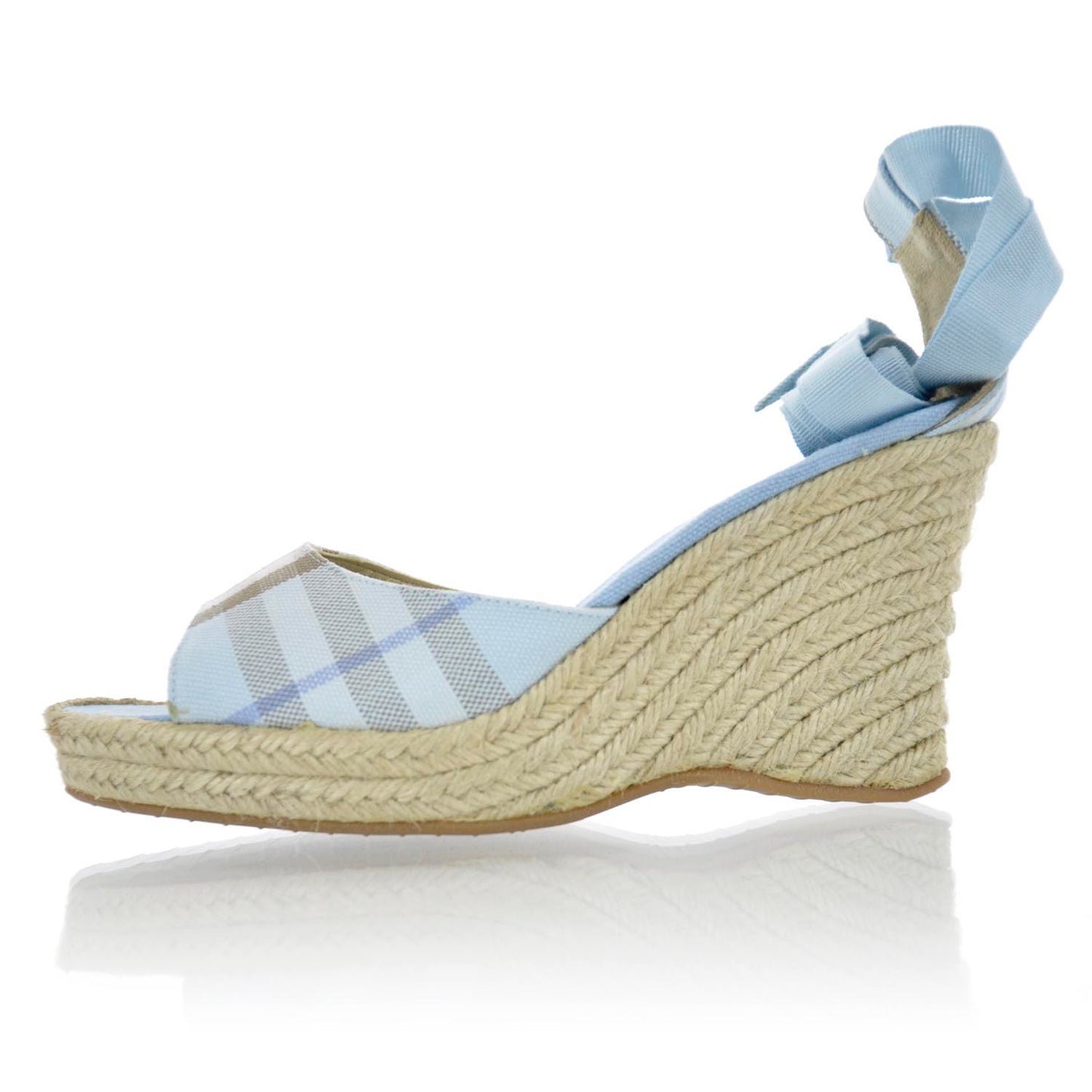Nova Check Espadrille Wedges Sandals 38