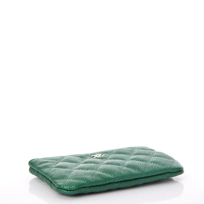 Chanel Caviar Quilted Small Cosmetic Case Green 4 of 8