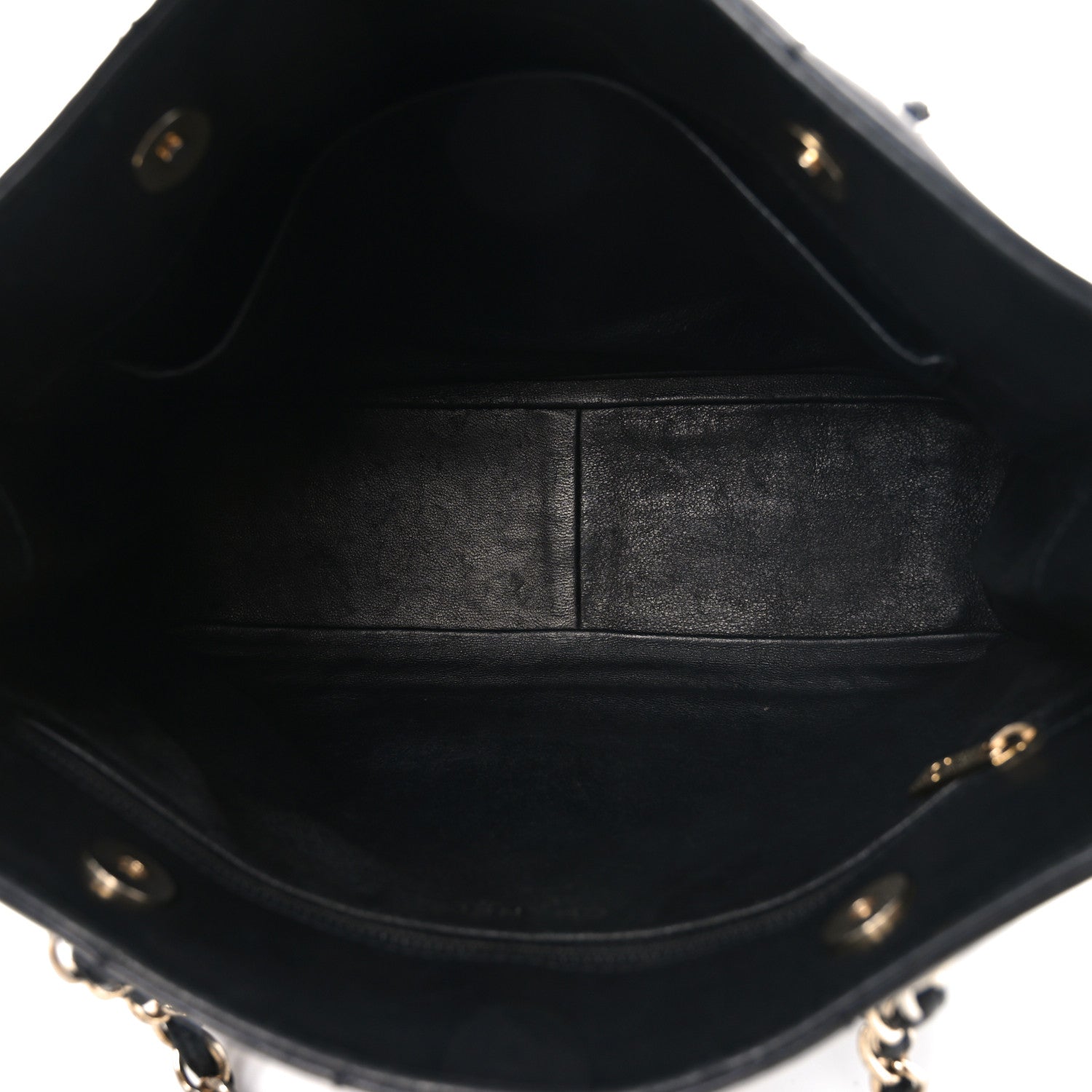 Chanel Calfskin Stitched Chocolate Bar Shopping Tote Black 5 of 11