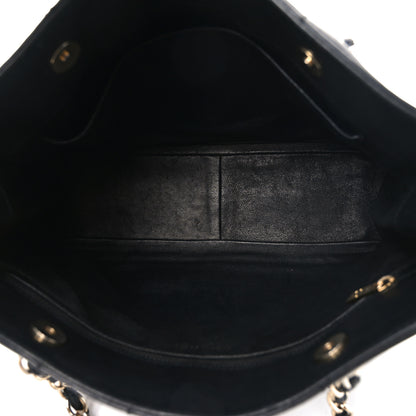 Chanel Calfskin Stitched Chocolate Bar Shopping Tote Black 5 of 11
