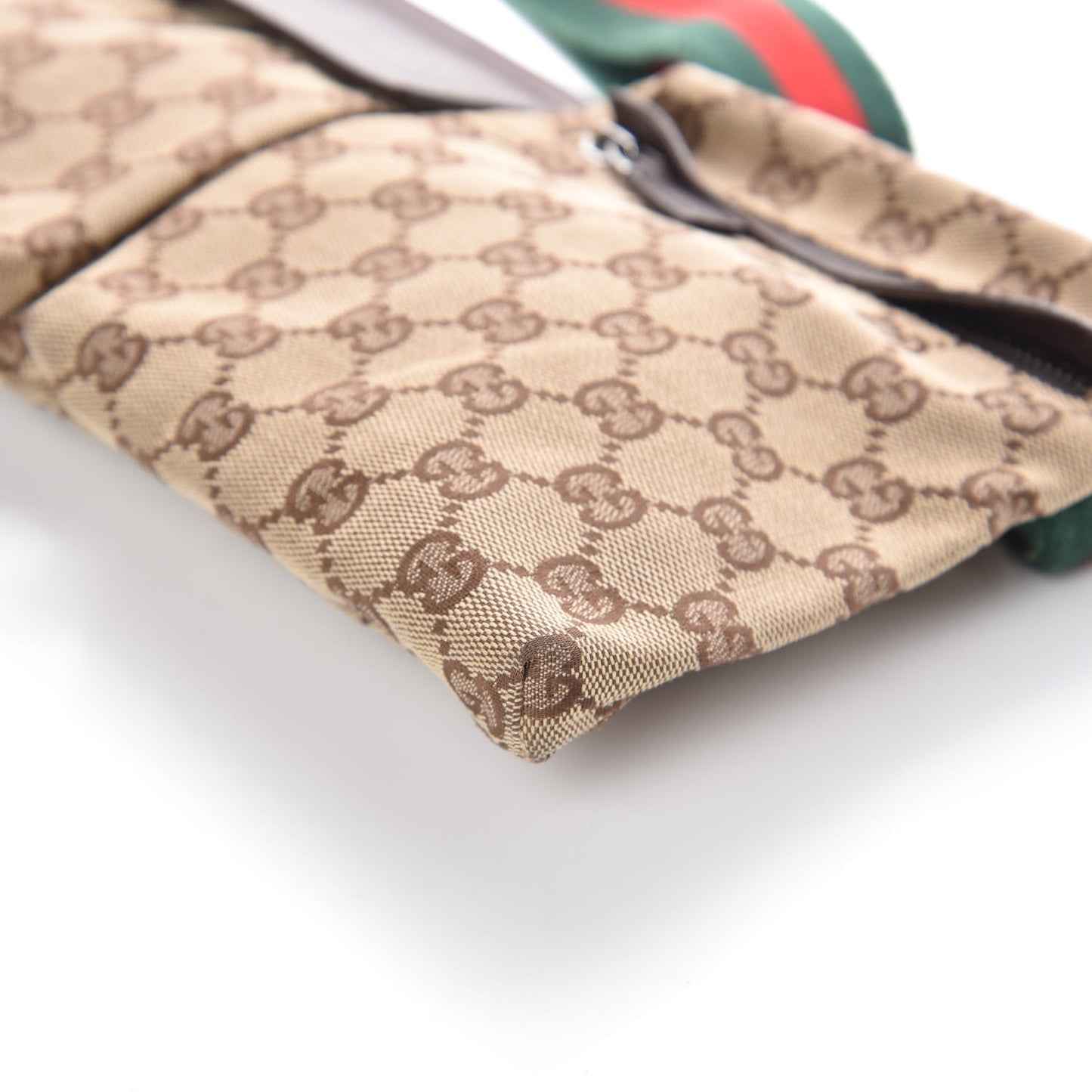Monogram Web Belt Bag Dark Brown